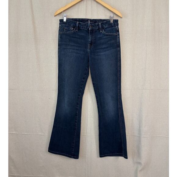 Seven 7 For All Mankind A Pocket Womens Y2K Western Boho Jeans Size 29 Flare - Picture 1 of 11